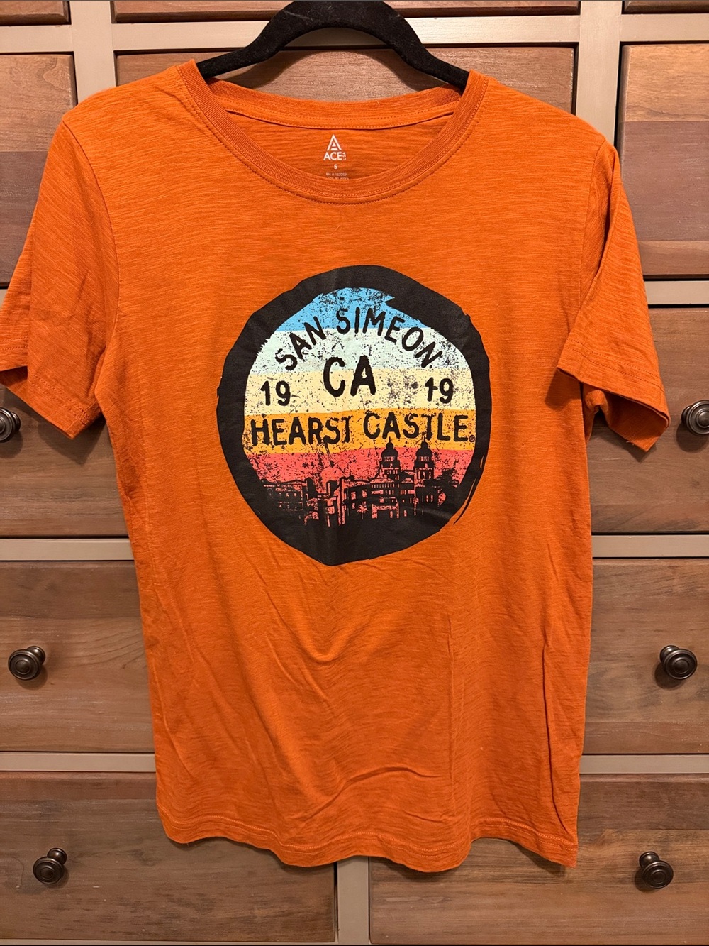 Orange San Simeon Hearst Castle Graphic T-Shirt